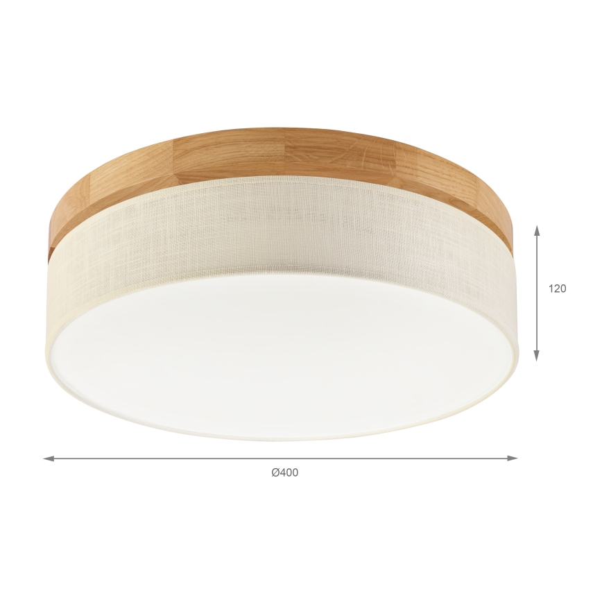 Brilagi - LED plafón BELLADONNA LED/36W/230V diámetro 40 cm crema/roble