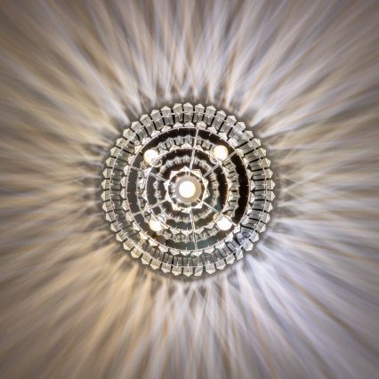 Brilagi - LED Plafón de cristal MOZART 5xE14/40W/230V cromo brillante