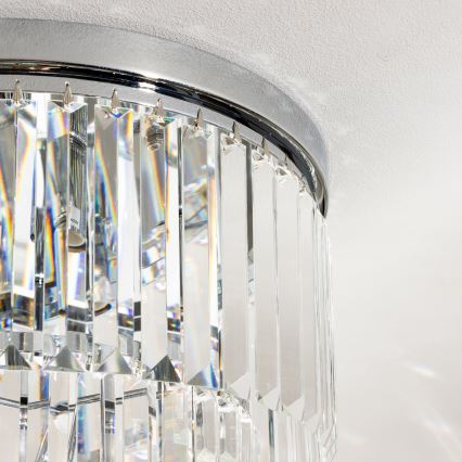 Brilagi - LED Plafón de cristal MOZART 5xE14/40W/230V cromo brillante