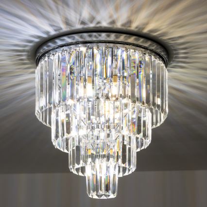 Brilagi - LED Plafón de cristal MOZART 5xE14/40W/230V cromo brillante