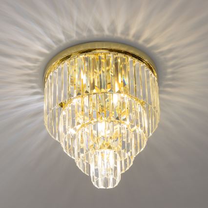 Brilagi - LED Plafón de cristal MOZART 5xE14/40W/230V dorado