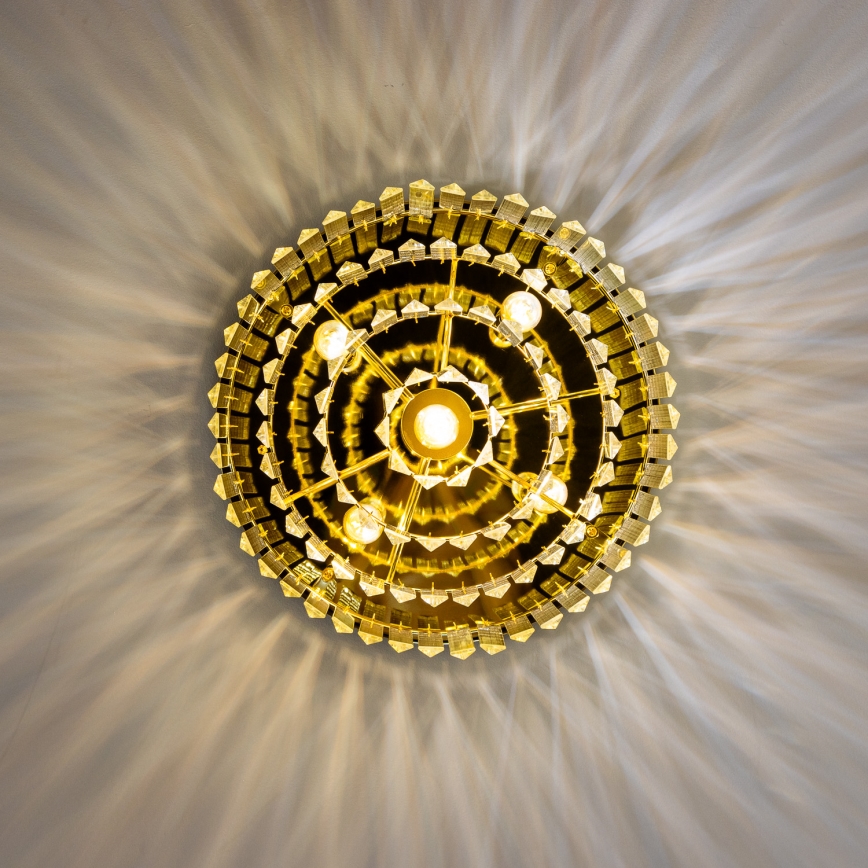 Brilagi - LED Plafón de cristal MOZART 5xE14/40W/230V dorado