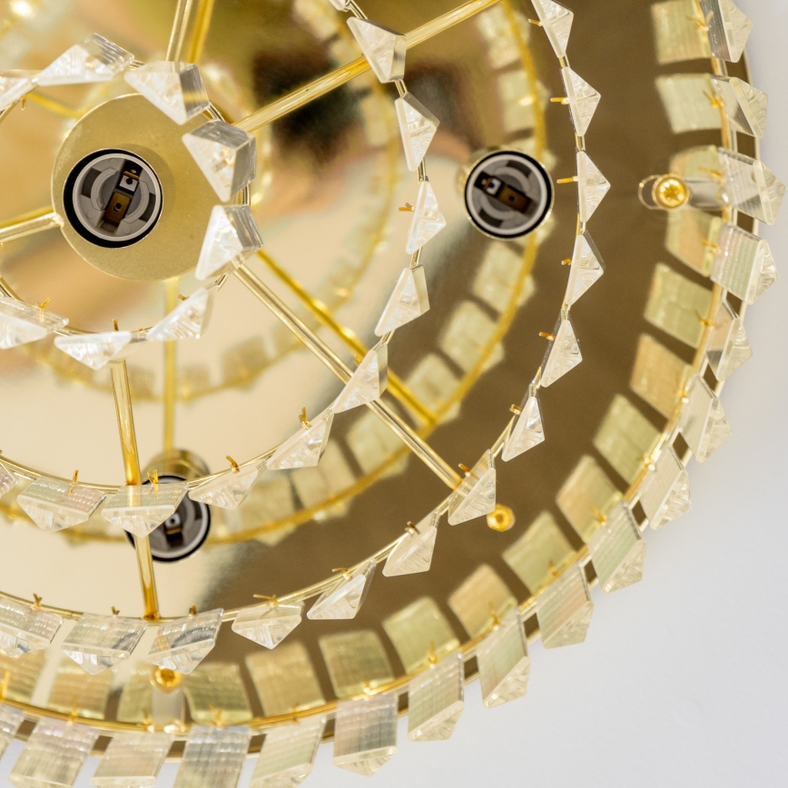 Brilagi - LED Plafón de cristal MOZART 5xE14/40W/230V dorado