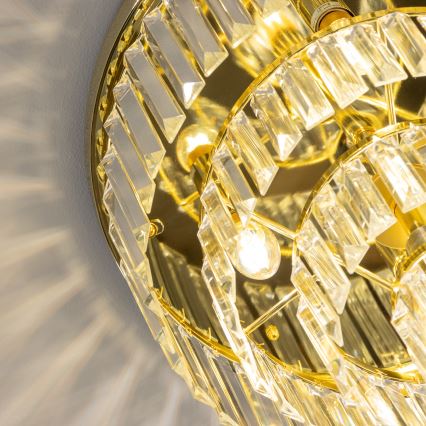 Brilagi - LED Plafón de cristal MOZART 5xE14/40W/230V dorado