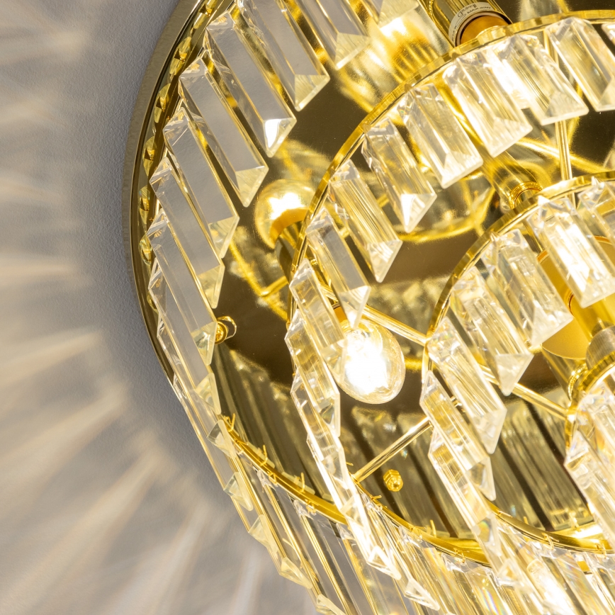 Brilagi - LED Plafón de cristal MOZART 5xE14/40W/230V dorado