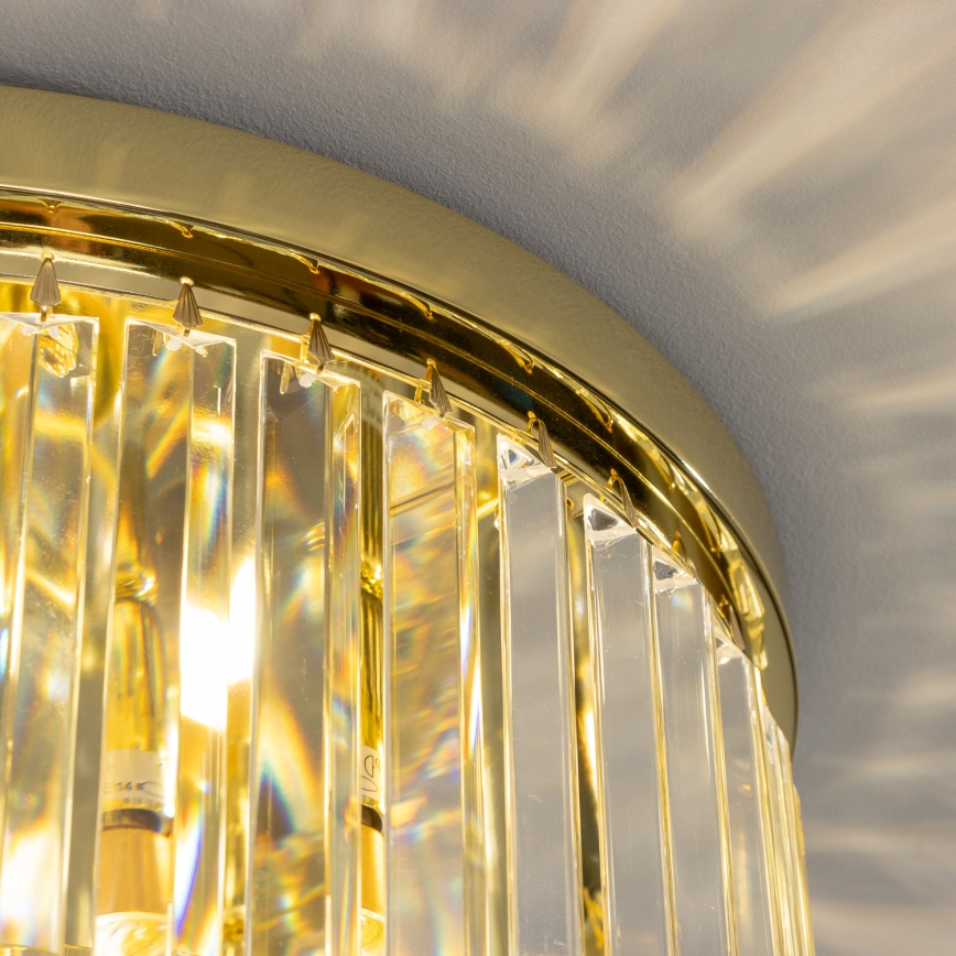Brilagi - LED Plafón de cristal MOZART 5xE14/40W/230V dorado
