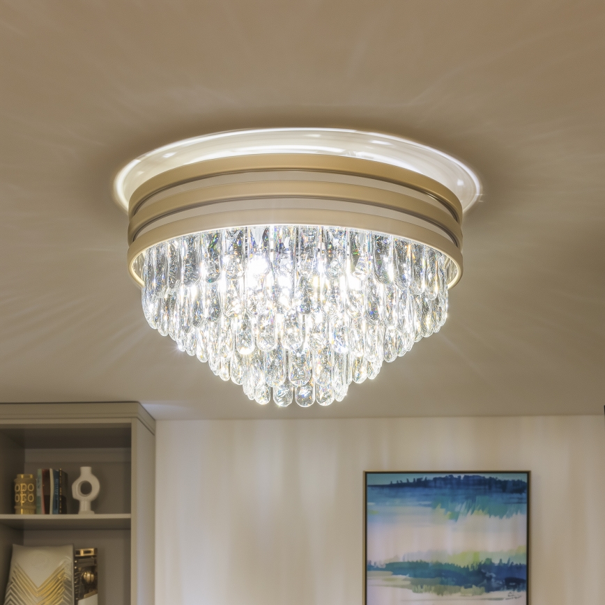 Brilagi - LED Plafón de cristal VELURE 5xE14/40W/230V dorado