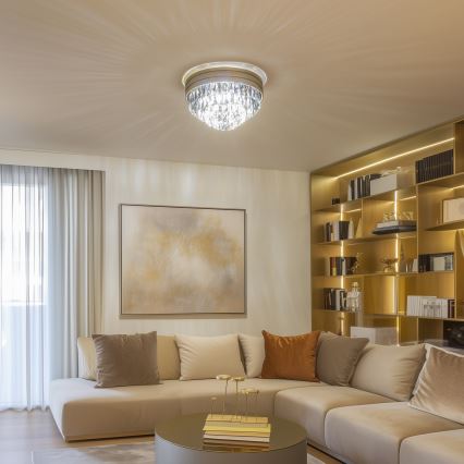 Brilagi - LED Plafón de cristal VELURE 5xE14/40W/230V dorado