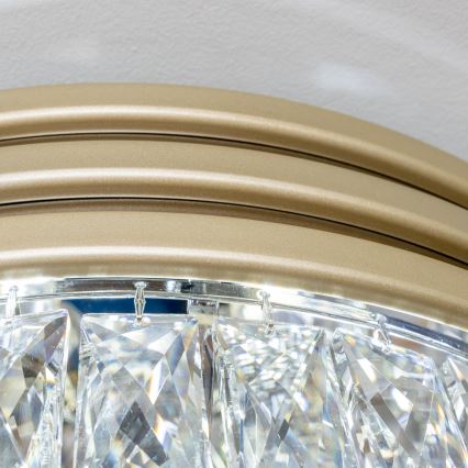Brilagi - LED Plafón de cristal VELURE 5xE14/40W/230V dorado