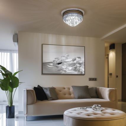 Brilagi - LED Plafón de cristal VELURE 5xE14/40W/230V negro