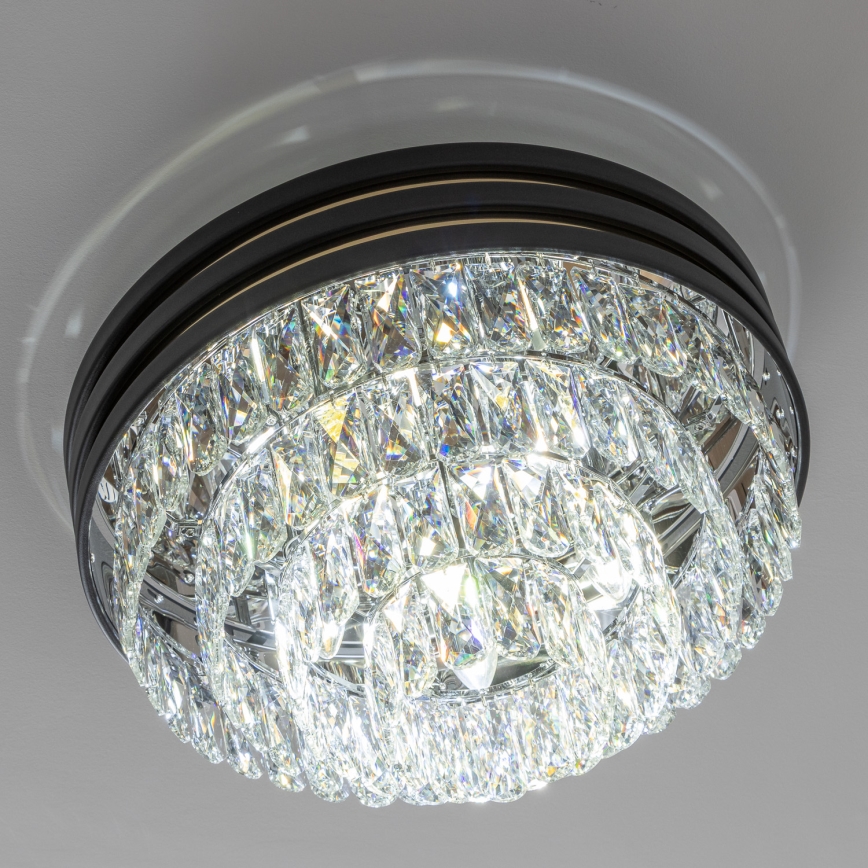 Brilagi - LED Plafón de cristal VELURE 5xE14/40W/230V negro