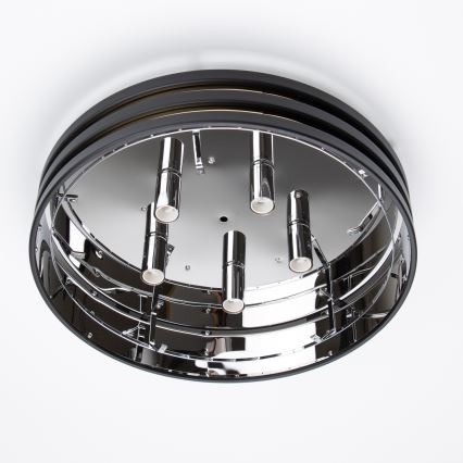 Brilagi - LED Plafón de cristal VELURE 5xE14/40W/230V negro