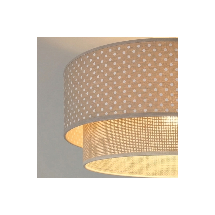 Brilagi - Lámpara de techo LED de montaje en superficie BOHO BOBO 1xE27/10W/230V diámetro 40 cm lunares beige/crema