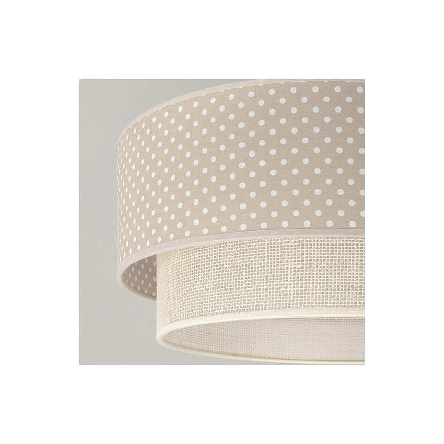 Brilagi - Lámpara de techo LED de montaje en superficie BOHO BOBO 1xE27/10W/230V diámetro 40 cm lunares beige/crema