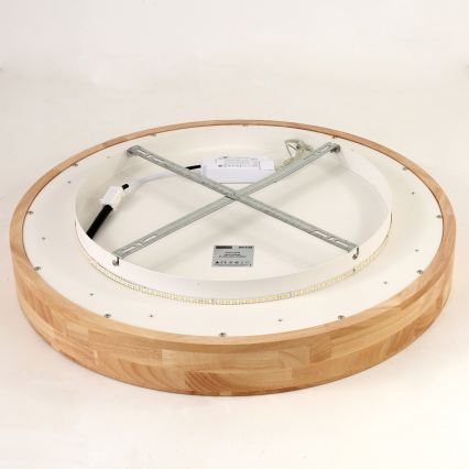 Brilagi - Lámpara de techo LED FALCON WOOD LED/40W/230V 3000/4000/6000K Ø 60 cm de madera