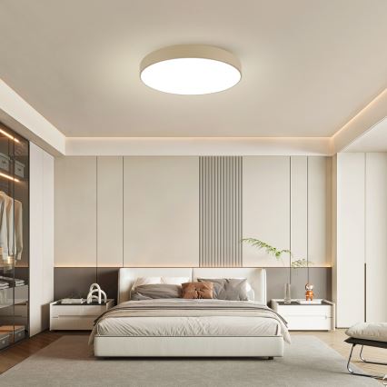 Brilagi - Plafón LED de techo POOL LED/100W/230V 3000/4500/6000K, diámetro 80 cm, beige