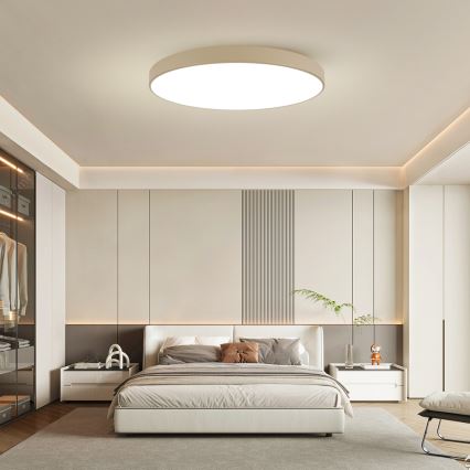 Brilagi - Plafón LED de techo POOL LED/128W/230V 3000/4500/6000K Ø 100 cm beige