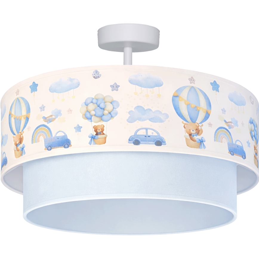 Brilagi - Plafón LED infantil BOBO de montaje en superficie 1xE27/10W/230V Ø 40 cm crema/azul/con ositos