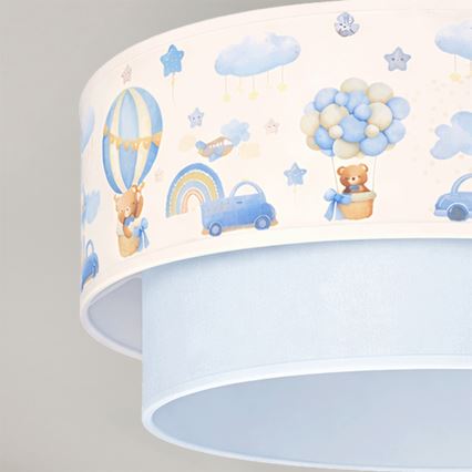 Brilagi - Plafón LED infantil BOBO de montaje en superficie 1xE27/10W/230V Ø 40 cm crema/azul/con ositos