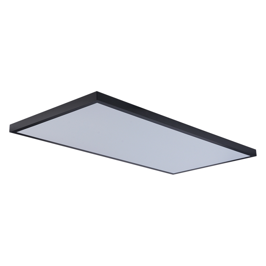 Brilagi - Luminaria de techo LED para baño FRAME LED/96W/230V 120x60 cm 3000/4000/6000K IP44 negra