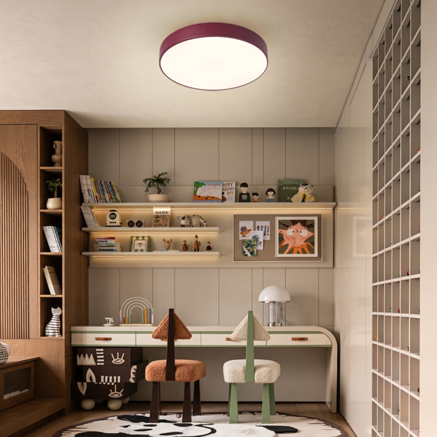 Brilagi - Luminaria de techo LED POOL LED/48W/230V 3000/4000/6000K diámetro 40 cm burdeos