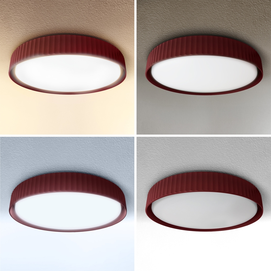 Brilagi - Lámpara de techo LED regulable LUCIA LED/60W/230V 3000-6500K diámetro 59 cm roja + control remoto
