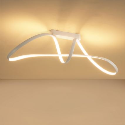 Brilagi - Plafón LED regulable TWISTER LED/60W/230V 3000-6000K blanco + mando a distancia