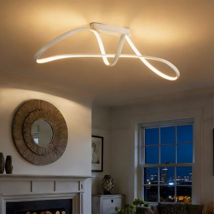 Brilagi - Plafón LED regulable TWISTER LED/60W/230V 3000-6000K blanco + mando a distancia