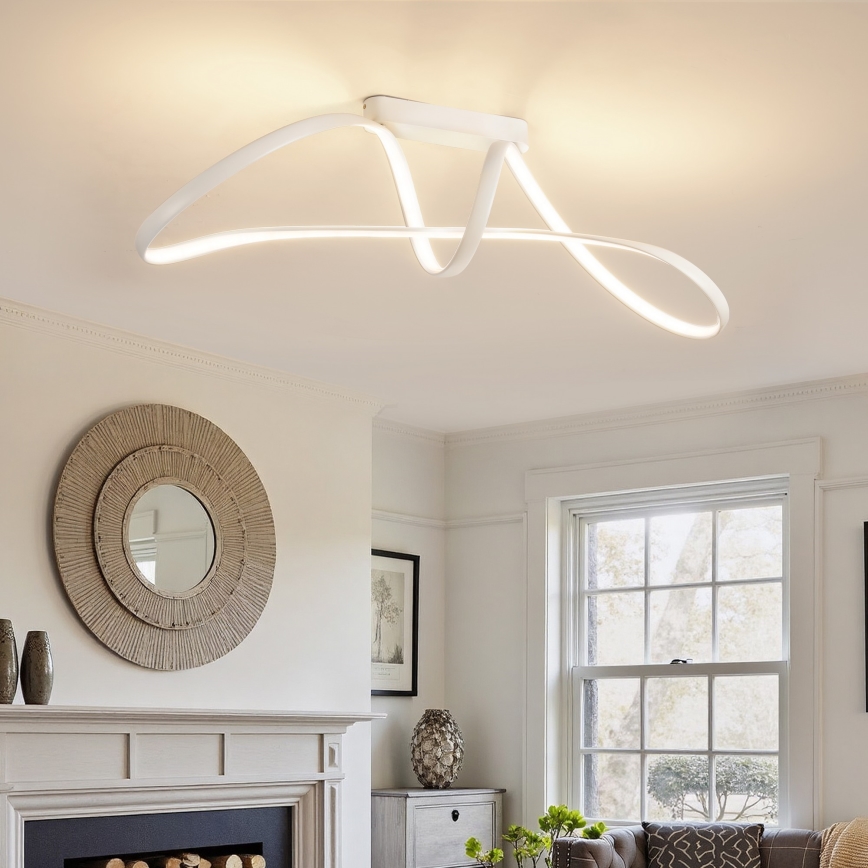 Brilagi - Plafón LED regulable TWISTER LED/60W/230V 3000-6000K blanco + mando a distancia