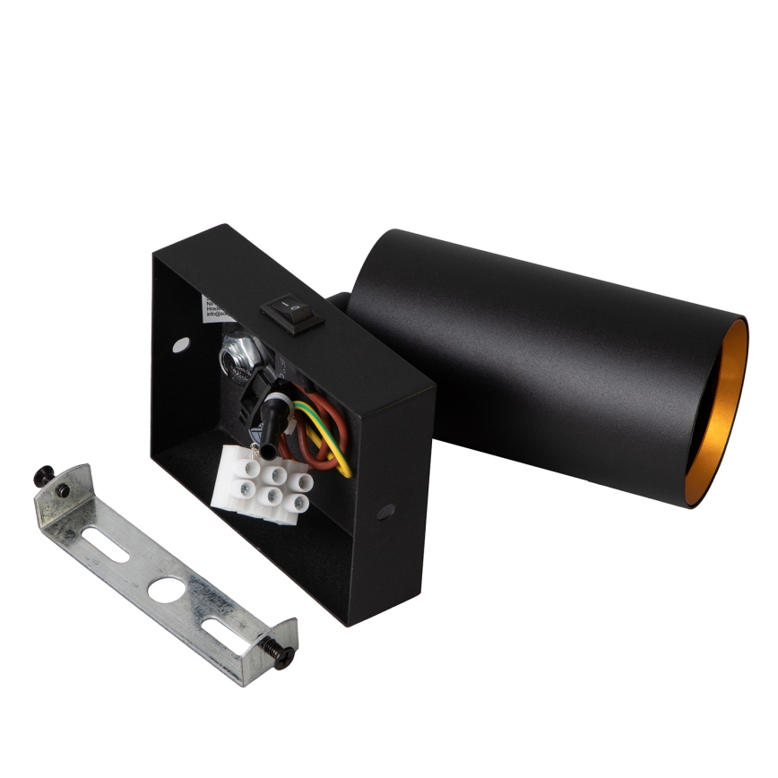 Brilagi - Aplique de pared LED RGBW regulable SELE 1xGU10/6W/230V 3000K negro/dorado