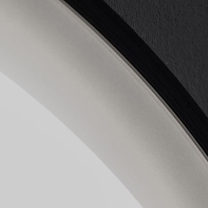 Brilagi - Espejo de baño con calefacción LED regulable y retroiluminación ALU PRO LED/18W/230V diámetro 60 cm 3000/4000/6500K IP44 negro CRI 90