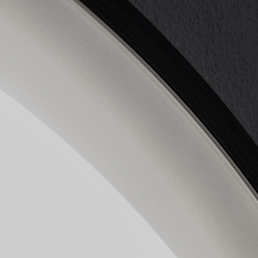 Brilagi - Espejo de baño con calefacción LED regulable y retroiluminación ALU PRO LED/18W/230V diámetro 60 cm 3000/4000/6500K IP44 negro CRI 90