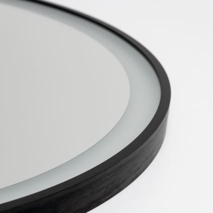 Brilagi - Espejo de baño con calefacción LED regulable y retroiluminación ALU PRO LED/18W/230V diámetro 60 cm 3000/4000/6500K IP44 negro CRI 90