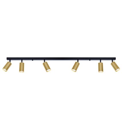 Brilagi - Foco empotrable LED regulable SELE GOLDEN 6xGU10/6,5W/230V 2700-6500K negro/dorado