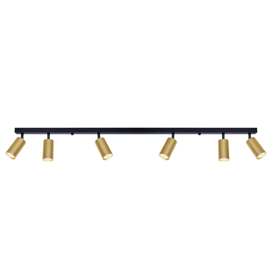Brilagi - Foco empotrable LED regulable SELE GOLDEN 6xGU10/6,5W/230V 2700-6500K negro/dorado