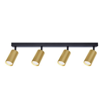 Brilagi - Foco empotrable LED regulable SELE GOLDEN 4xGU10/6,5W/230V 2700-6500K negro/dorado