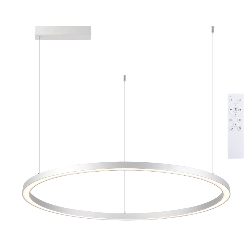 Brilagi - Lámpara colgante LED regulable con cable PORTOFINO LED/60W/230V 3000-6000K Ø 80 cm plateada + mando a distancia