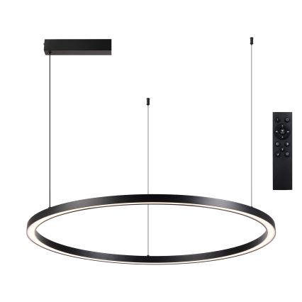 Brilagi - Lámpara colgante LED regulable PORTOFINO con cable, 60 W, 230 V, 3000–6000 K, diámetro 80 cm, negra + control remoto