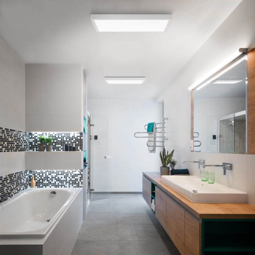 Brilagi - Lámpara de techo para baño LED regulable FRAME SMART LED/50W/230V 60x60 cm 3000-6000K IP44 blanca + mando a distancia