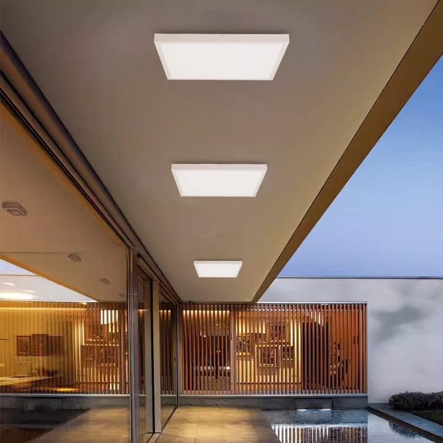 Brilagi - Lámpara de techo para baño LED regulable FRAME SMART LED/50W/230V 60x60 cm 3000-6000K IP44 blanca + mando a distancia