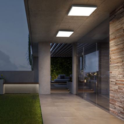 Brilagi - Lámpara de techo para baño LED regulable FRAME SMART LED/50W/230V 60x60 cm 3000-6000K IP44 blanca + mando a distancia