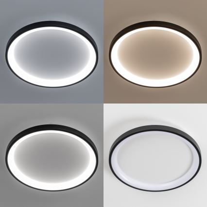 Brilagi - Luminaria de techo LED regulable FALCON SLIM LED/42W/230V 3000-6500K Ø 50 cm negra + mando a distancia