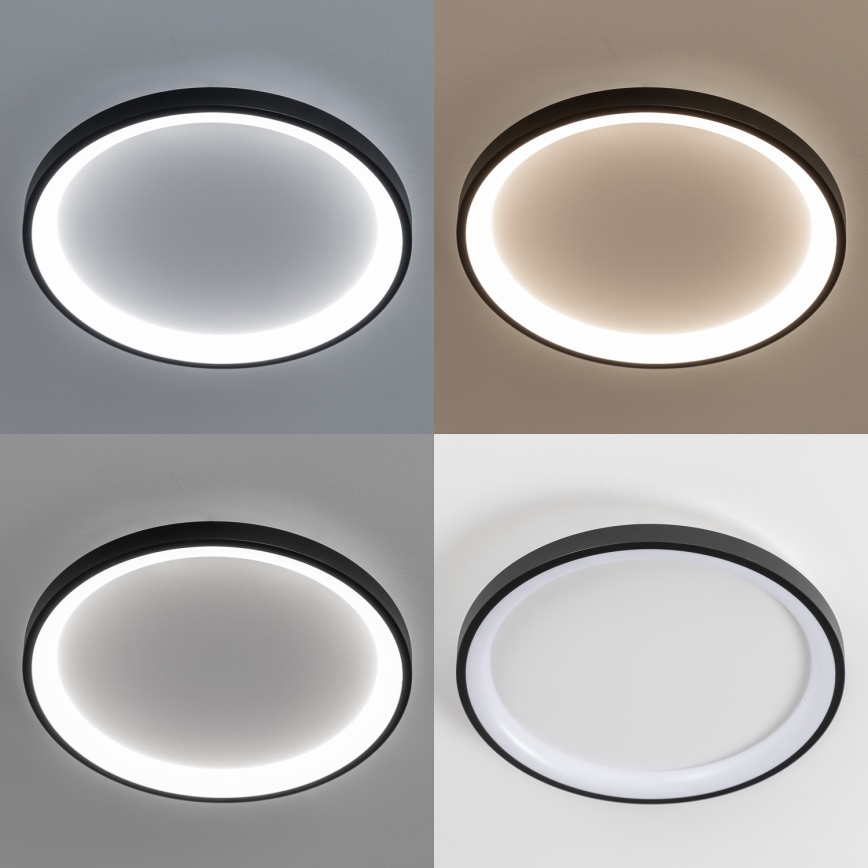 Brilagi - Luminaria de techo LED regulable FALCON SLIM LED/42W/230V 3000-6500K Ø 50 cm negra + mando a distancia