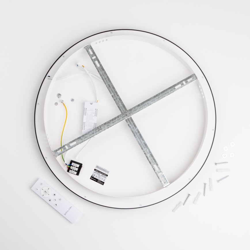 Brilagi - Luminaria de techo LED regulable FALCON SLIM LED/42W/230V 3000-6500K Ø 50 cm negra + mando a distancia