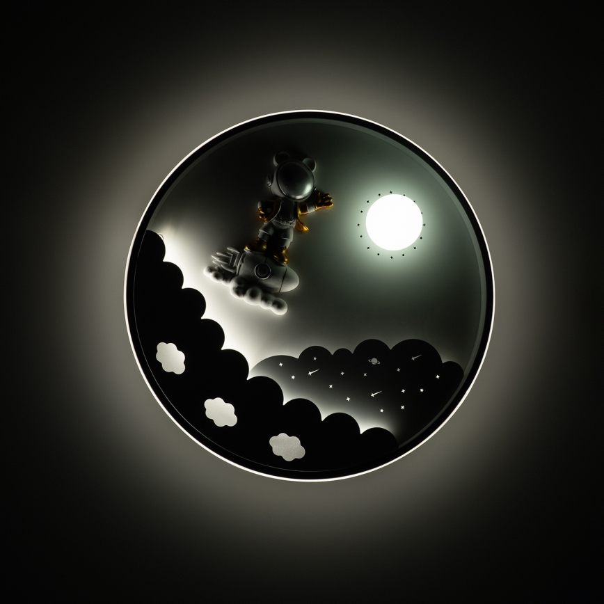 Brilagi - Lámpara de techo infantil LED regulable ASTRO LED/68W/230V 3000-6000K Ø 49 cm + mando a distancia