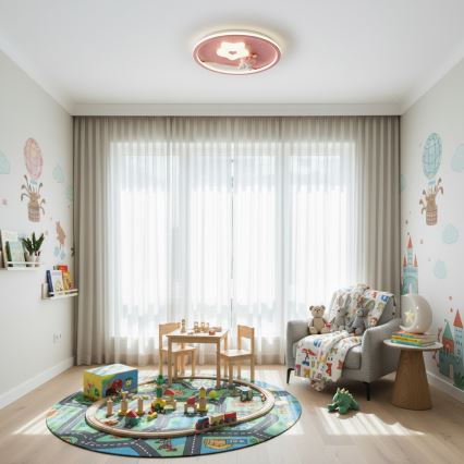 Brilagi - Lámpara de techo infantil regulable BUNNY LED/83W/230V 3000-6000K Ø 49 cm + mando a distancia
