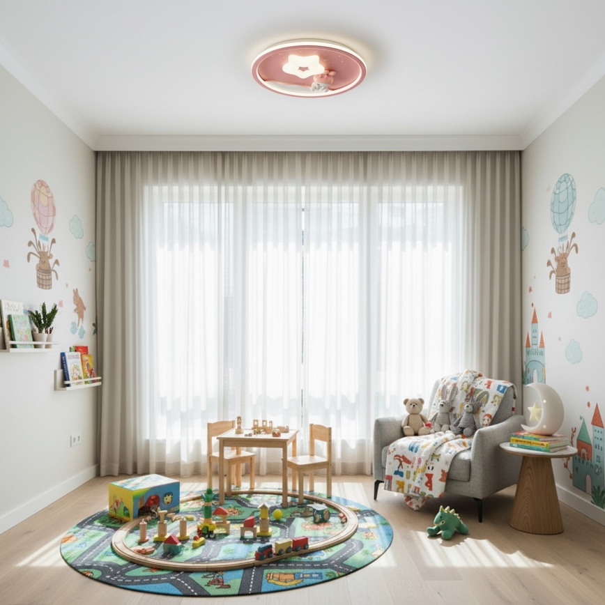 Brilagi - Lámpara de techo infantil regulable BUNNY LED/83W/230V 3000-6000K Ø 49 cm + mando a distancia