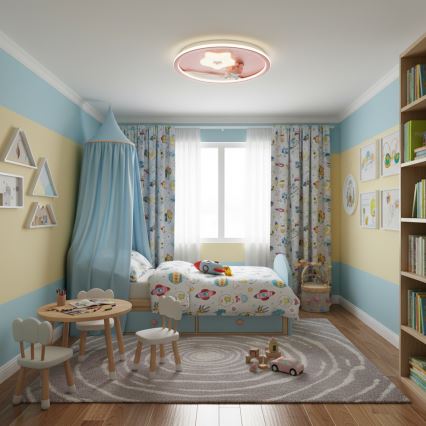 Brilagi - Lámpara de techo infantil regulable BUNNY LED/83W/230V 3000-6000K Ø 49 cm + mando a distancia