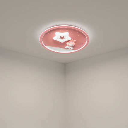 Brilagi - Lámpara de techo infantil regulable BUNNY LED/83W/230V 3000-6000K Ø 49 cm + mando a distancia