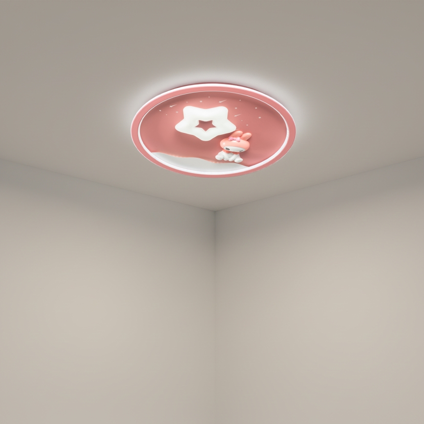 Brilagi - Lámpara de techo infantil regulable BUNNY LED/83W/230V 3000-6000K Ø 49 cm + mando a distancia